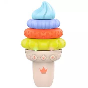 LEAN TOYS Musical Ice Cream Educational Toy for Toddlers with Lights and Sounds
