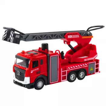 LEAN TOYS Fire Truck ar ūdens šļūteni, gaismām un skaņām