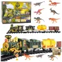 LEAN TOYS Classic Train Dinosaurs Lights Sounds Smoke 39 pcs.