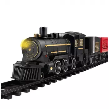 LEAN TOYS Electric Train Set Locomotive Wagons Tracks Lights Sounds