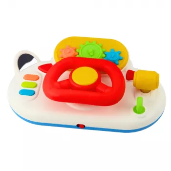 LEAN TOYS Braukšanas Simulators Maziem Bērniem Interaktīva Stūre ar Gaismām un Skaņām
