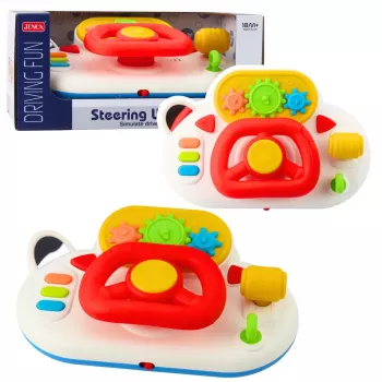 LEAN TOYS Braukšanas Simulators Maziem Bērniem Interaktīva Stūre ar Gaismām un Skaņām