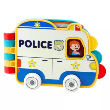LEAN TOYS Interactive Educational Book Vehicles Lights Sounds Moving Elements