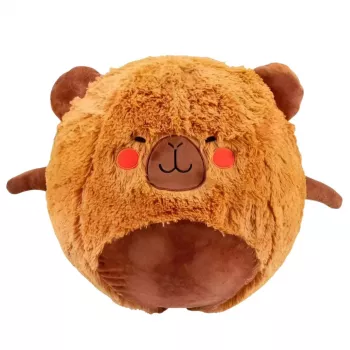 LEAN TOYS Lēcošā bumba Augošs plīša Kapibara Brūna ar sūkni 50 cm