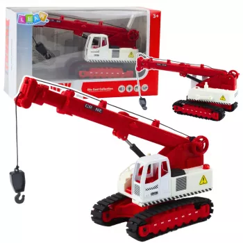 LEAN TOYS Crawler Crane ar rotējošu kabīni, gaismu, skaņu, metāla āķi - 1:14 mēroga RC celtnis