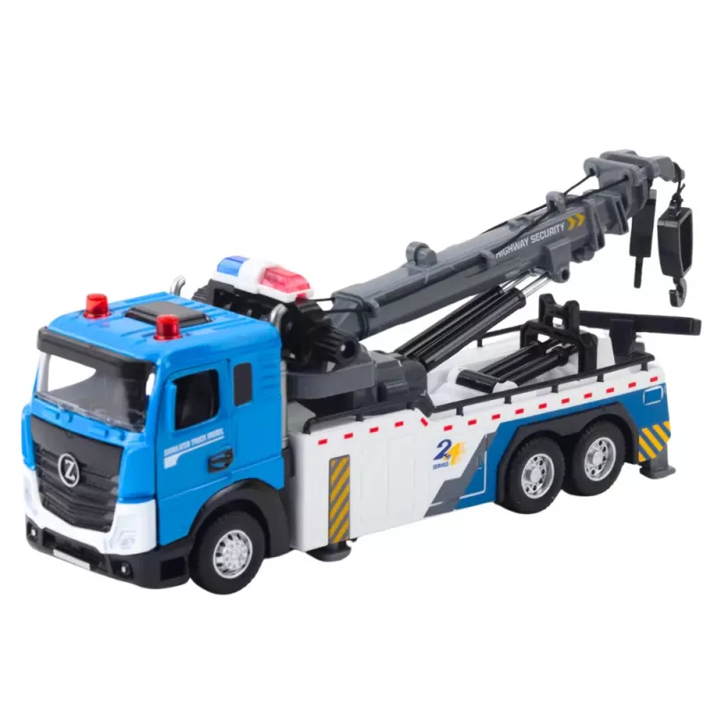 LEAN TOYS Vehicle Boom Truck Tow Truck Metal Cabin Lights Sounds
