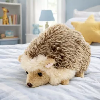 LEAN TOYS Plush Toy Cuddly Soft Brown Hedgehog 16cm