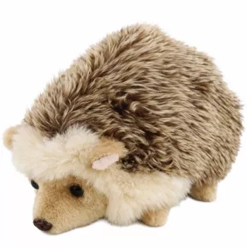 LEAN TOYS Plush Toy Cuddly Soft Brown Hedgehog 16cm