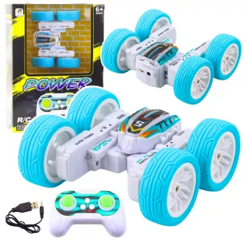 LEAN TOYS Remote Controlled Acrobatic Off-Road Car 360° Blue 1:32