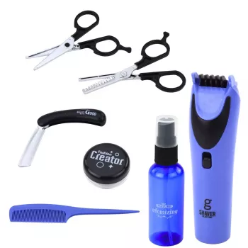 LEAN TOYS Little Barber's Set Hairdresser Clipper Scissors Accessories 10 pcs.