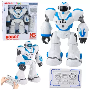 LEAN TOYS Interactive Remote Controlled Robot RC 16 Functions Lights Sounds Blue