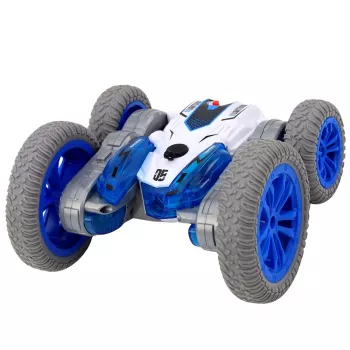 LEAN TOYS Remote Controlled Stunt Car RC Lights Smoke Drift 360° Blue