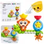 LEAN TOYS Water Bath Toy Monkey Caterpillar Cup Suction Cups