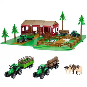 LEAN TOYS Farm Set Farmhouse Tractors Animals 102 pcs.