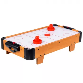 LEAN TOYS Mini Air Hockey Table Arcade Game For Kids Wooden