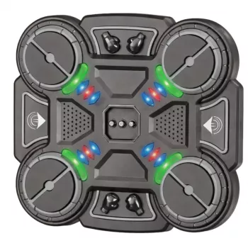 LEAN TOYS Interactive Musical Boxing Shield with LED Lights 3 Levels Black