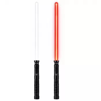 LEAN TOYS LED Laser Lightsaber ar Skaņu, Metāla Roks, 75 cm