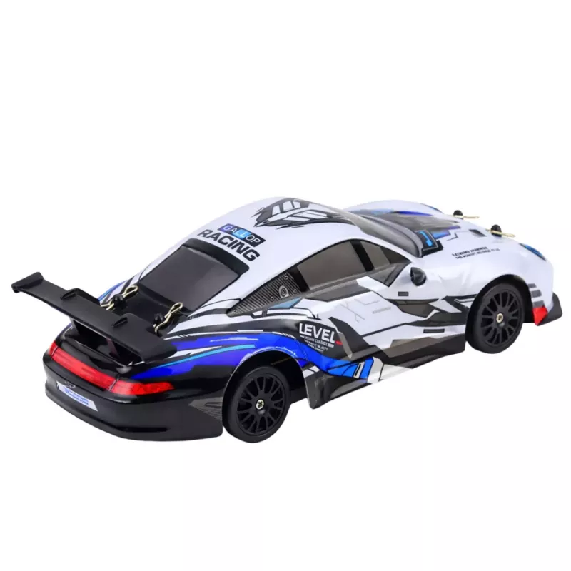 LEAN TOYS Remote Controlled Drift Car RC Interchangeable Wheels 4WD Blue 1:24