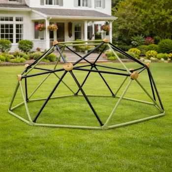 LEAN SPORT Kāpšanas kupols bērnu dārza rotaļlaukumam 182x86 cm 6FT Zils/Dzeltens