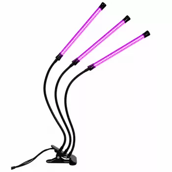 LEAN LED Lamp for Growing and Illuminating Plants, Triple Modules, Clip