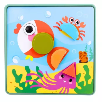 LEAN TOYS Creative Geometric Puzzle Mosaic Educational Puzzle 35 pcs.