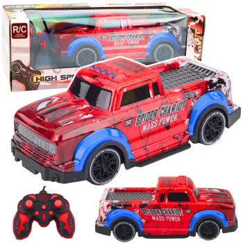 LEAN TOYS Remote Controlled Car RC Off-Road Spider Red Lights