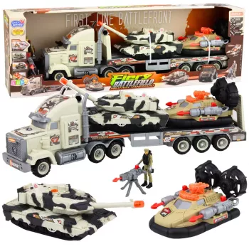 LEAN TOYS Military Set Army Truck Tank Hovercraft Soldier
