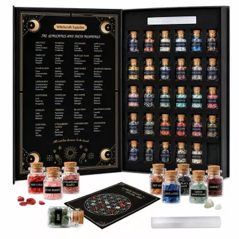 LEAN TOYS Minerālu un dārgakmeņu kristālu komplekts burciņās ar grāmatu 30 gab.