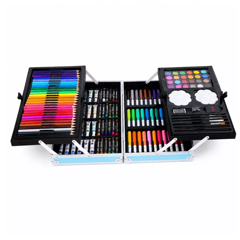LEAN Art Set for Children Unicorn Blue Suitcase 150 pcs.