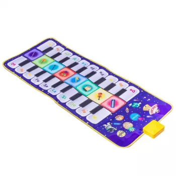 LEAN TOYS Muzikālais izglītojošais deju paklājiņš Interactive Piano Space 120 x 48 cm