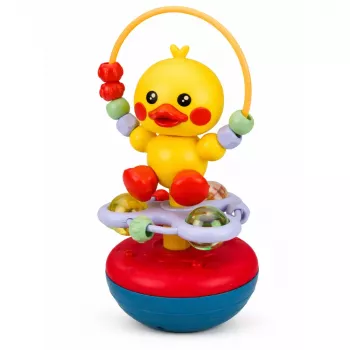 LEAN TOYS Wanka Stand Up Duck Educational Interactive Sounds Rattle Yellow