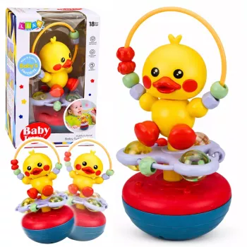 LEAN TOYS Wanka Stand Up Duck Educational Interactive Sounds Rattle Yellow