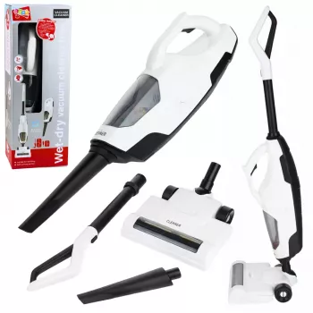 LEAN TOYS Bērnu rotaļu putekļsūcējs vertikālais rokas 2-in-1 sūkšanas funkcija skaņas