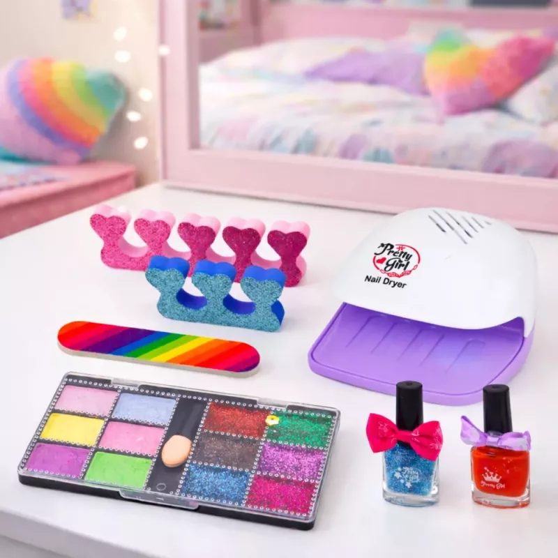 LEAN TOYS Nail Makeup Beauty Set Adjustable Bag Accessories 20 pcs.