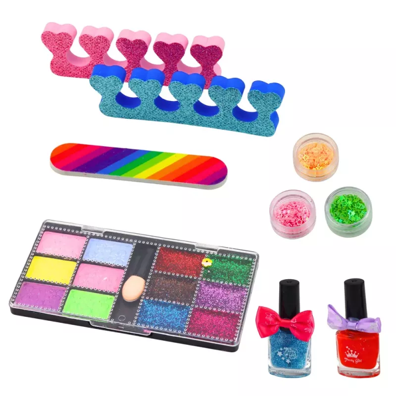 LEAN TOYS Nail Makeup Beauty Set Adjustable Bag Accessories 20 pcs.