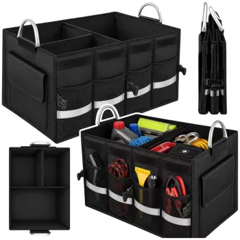 LEAN Large Foldable Car Organizer Trunk Bag Black 50L