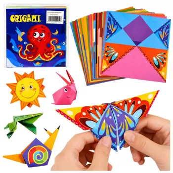 LEAN Origami Kit Colored Paper Instruction Booklet 100 Sheets