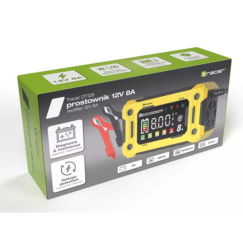 Tracer 47777 DT128 Taisngriezis 12V 8A Diagnostika un Apkope