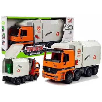LEAN TOYS Powered Garbage Truck Trash Can
