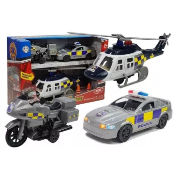 LEAN TOYS Policijas komplekts ar gaismu un skaņu