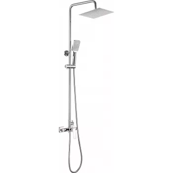 DEANTE Lietus duša ar maisītāju, matēti melna, 250mm lietus galva