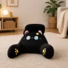 LEAN TOYS Backrest Armchair Back Support for Armchair Bed Cat Black 60 x 40 cm