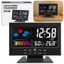 LEAN Digital Clock with Indoor Thermometer and Hygrometer LED Weather Station