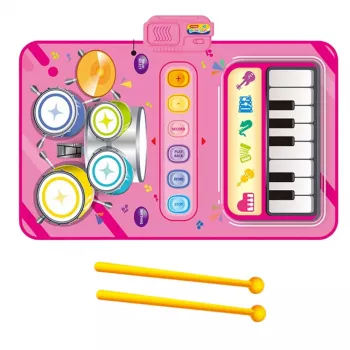 LEAN TOYS Interactive Musical Dance Mat Educational Drums Piano 2 in 1