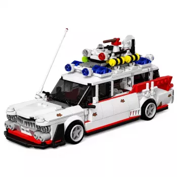 LEAN TOYS Building Blocks Car Ghost Bus White 631 pcs.