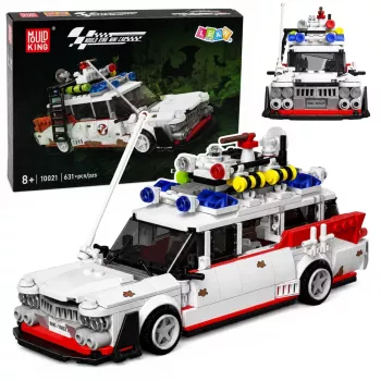 LEAN TOYS Building Blocks Car Ghost Bus White 631 pcs.