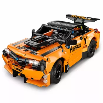LEAN TOYS RC Car Remote Controlled Construction Blocks Orange 545 pcs.