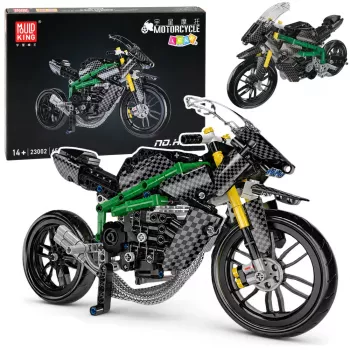 LEAN TOYS Construction Bricks Racing Motorcycle Sports Black 656 pcs.