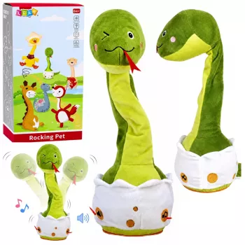 LEAN TOYS Plush Dancing Snake Interactive Musical Sounds Mascot Green