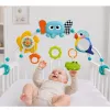 LEAN TOYS Sensory Arch with Elephant for Crib, Car Seat, Stroller, Mirror, Rattle